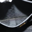 GUCCI Web Sherry Line Shoulder Bag Leather Black Gold 001 406 0552 Auth ep10387-11