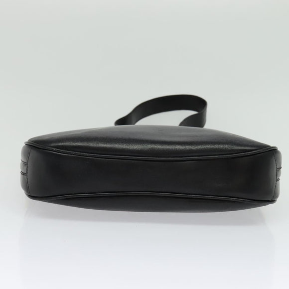 GUCCI Web Sherry Line Shoulder Bag Leather Black Gold 001 406 0552 Auth ep10387