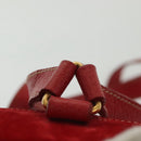 GUCCI Bamboo Backpack Suede Red Gold 003 1705 0030 Auth ep10393-10