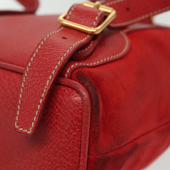 GUCCI Bamboo Backpack Suede Red Gold 003 1705 0030 Auth ep10393