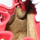 GUCCI Bamboo Backpack Suede Red Gold 003 1705 0030 Auth ep10393-26