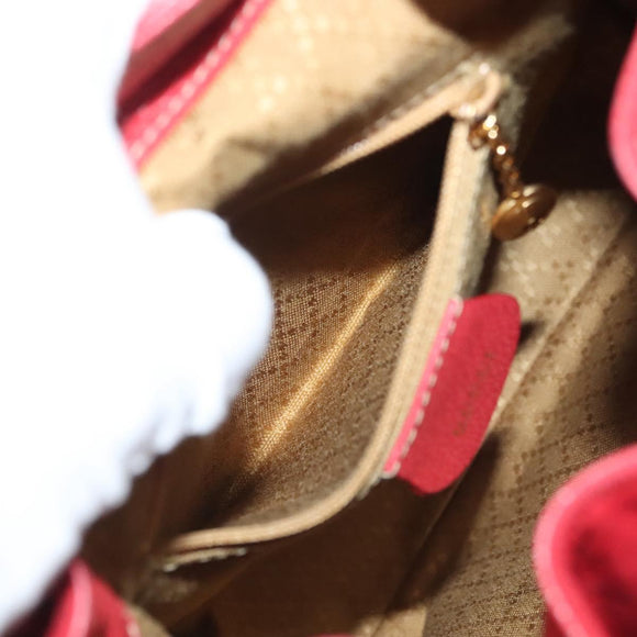 GUCCI Bamboo Backpack Suede Red Gold 003 1705 0030 Auth ep10393