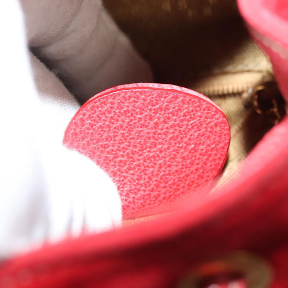 GUCCI Bamboo Backpack Suede Red Gold 003 1705 0030 Auth ep10393