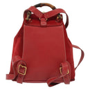 GUCCI Bamboo Backpack Suede Red Gold 003 1705 0030 Auth ep10393-3