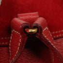 GUCCI Bamboo Backpack Suede Red Gold 003 1705 0030 Auth ep10393-9