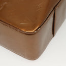 LOUIS VUITTON Monogram Vernis Columbus Tote Bag Bronze M91134 LV Auth ep10401-15