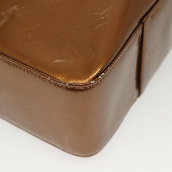 LOUIS VUITTON Monogram Vernis Columbus Tote Bag Bronze M91134 LV Auth ep10401