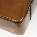 LOUIS VUITTON Monogram Vernis Columbus Tote Bag Bronze M91134 LV Auth ep10401-16