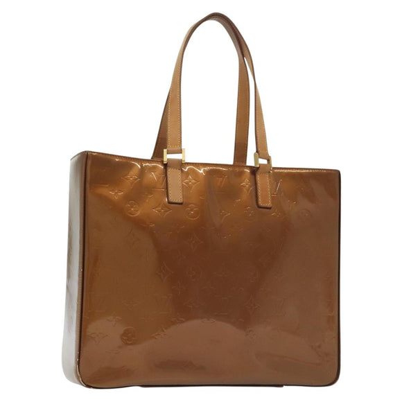 LOUIS VUITTON Monogram Vernis Columbus Tote Bag Bronze M91134 LV Auth ep10401