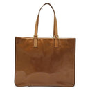 LOUIS VUITTON Monogram Vernis Columbus Tote Bag Bronze M91134 LV Auth ep10401-13