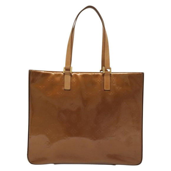 LOUIS VUITTON Monogram Vernis Columbus Tote Bag Bronze M91134 LV Auth ep10401