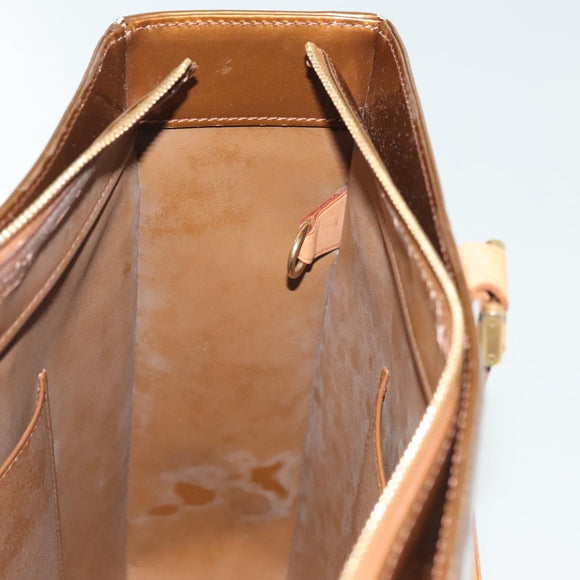 LOUIS VUITTON Monogram Vernis Columbus Tote Bag Bronze M91134 LV Auth ep10401