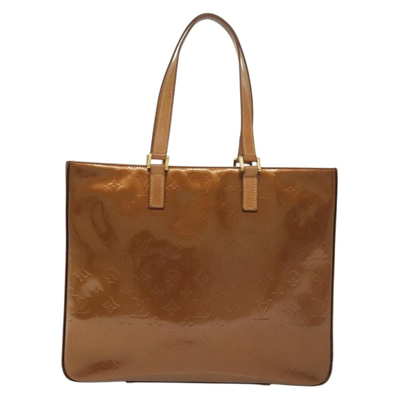 LOUIS VUITTON Monogram Vernis Columbus Tote Bag Bronze M91134 LV Auth ep10401