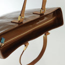 LOUIS VUITTON Monogram Vernis Columbus Tote Bag Bronze M91134 LV Auth ep10401-7