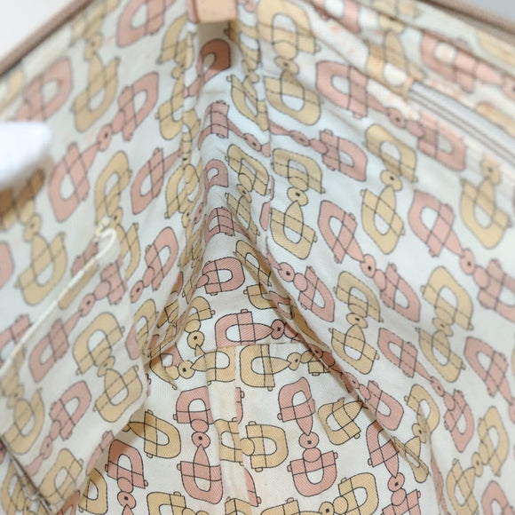 GUCCI Guccissima Shoulder Bag Canvas Beige Silver 257301 Auth ep10403