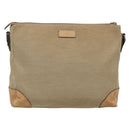 GUCCI Guccissima Shoulder Bag Canvas Beige Silver 257301 Auth ep10403-13