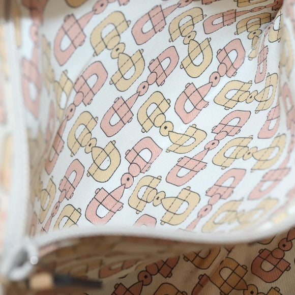 GUCCI Guccissima Shoulder Bag Canvas Beige Silver 257301 Auth ep10403