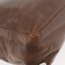 PRADA Chain Tote Bag Leather Brown Auth ep10406-15