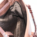PRADA Chain Tote Bag Leather Brown Auth ep10406-23