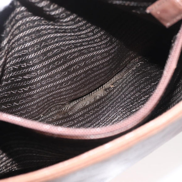 PRADA Chain Tote Bag Leather Brown Auth ep10406