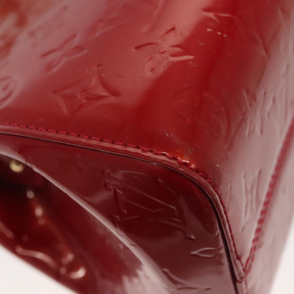 LOUIS VUITTON Monogram Vernis Brea PM Hand Bag Red M91623 LV Auth ep10407