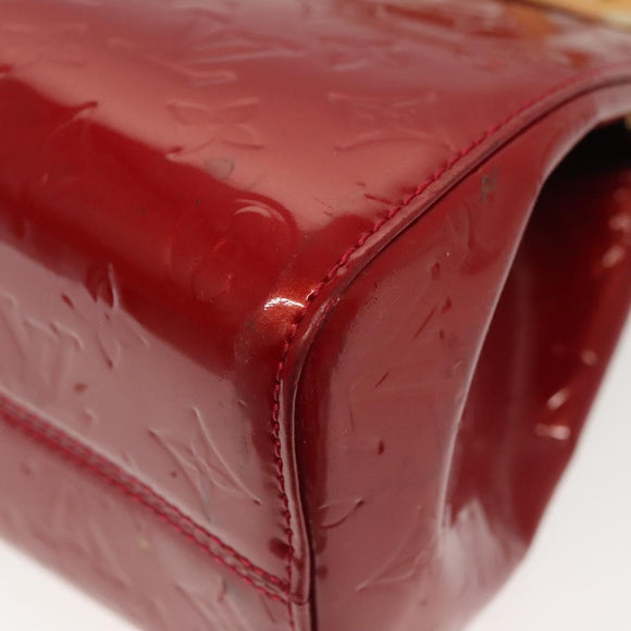 LOUIS VUITTON Monogram Vernis Brea PM Hand Bag Red M91623 LV Auth ep10407