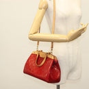 LOUIS VUITTON Monogram Vernis Brea PM Hand Bag Red M91623 LV Auth ep10407-26