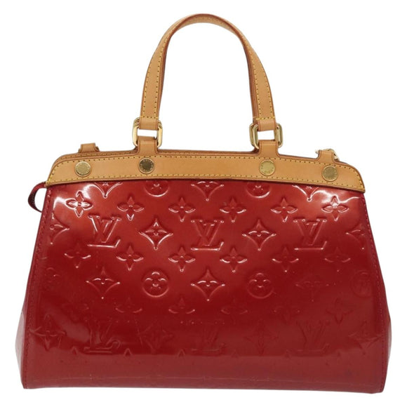 LOUIS VUITTON Monogram Vernis Brea PM Hand Bag Red M91623 LV Auth ep10407