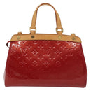 LOUIS VUITTON Monogram Vernis Brea PM Hand Bag Red M91623 LV Auth ep10407-2