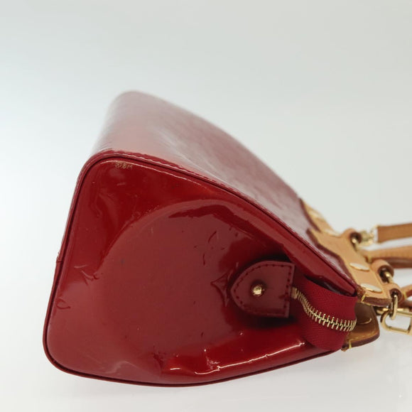 LOUIS VUITTON Monogram Vernis Brea PM Hand Bag Red M91623 LV Auth ep10407