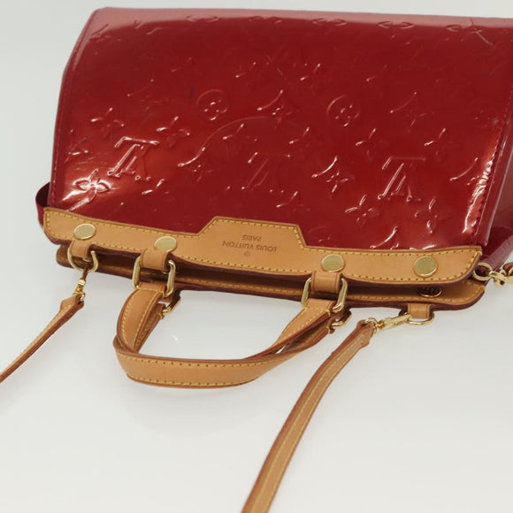 LOUIS VUITTON Monogram Vernis Brea PM Hand Bag Red M91623 LV Auth ep10407