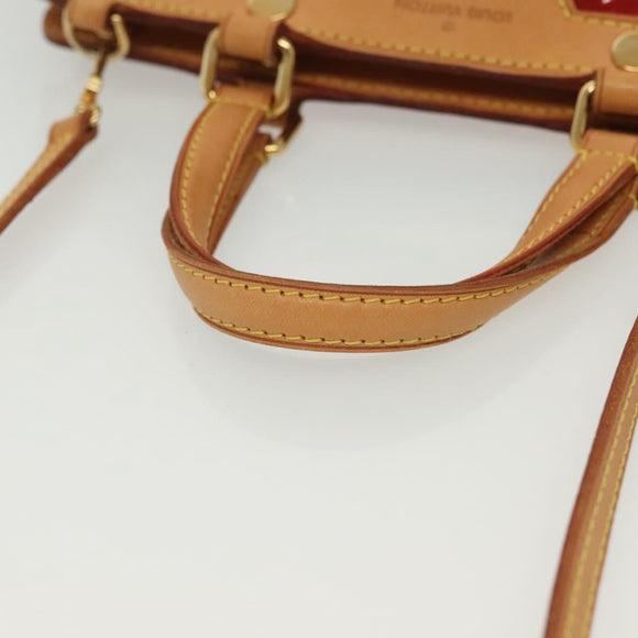 LOUIS VUITTON Monogram Vernis Brea PM Hand Bag Red M91623 LV Auth ep10407