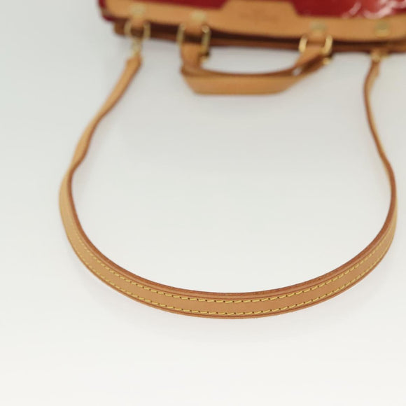 LOUIS VUITTON Monogram Vernis Brea PM Hand Bag Red M91623 LV Auth ep10407