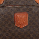 CELINE Macadam Canvas Hand Bag PVC Leather Brown Gold Auth ep10408-18