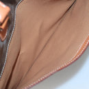 CELINE Macadam Canvas Hand Bag PVC Leather Brown Gold Auth ep10408-22