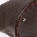 CELINE Macadam Canvas Hand Bag PVC Leather Brown Gold Auth ep10409-15