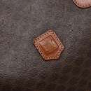 CELINE Macadam Canvas Hand Bag PVC Leather Brown Gold Auth ep10409-18