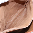 CELINE Macadam Canvas Hand Bag PVC Leather Brown Gold Auth ep10409-11