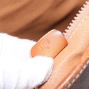 CELINE Macadam Canvas Hand Bag PVC Leather Brown Gold Auth ep10409-12