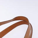 CELINE Macadam Canvas Hand Bag PVC Leather Brown Gold Auth ep10409-14