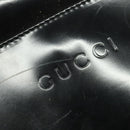 GUCCI Shoulder Bag Patent leather Black Silver Auth ep10410-9