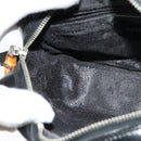 GUCCI Shoulder Bag Patent leather Black Silver Auth ep10410-20