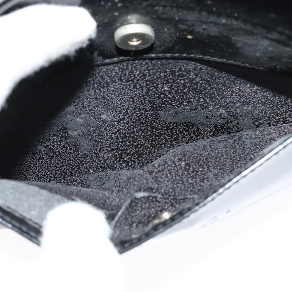 GUCCI Shoulder Bag Patent leather Black Silver Auth ep10410