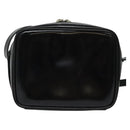 GUCCI Shoulder Bag Patent leather Black Silver Auth ep10410-2