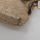 FENDI Shoulder Bag Leather Gold Auth ep10421-9