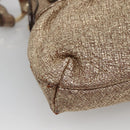 FENDI Shoulder Bag Leather Gold Auth ep10421-16