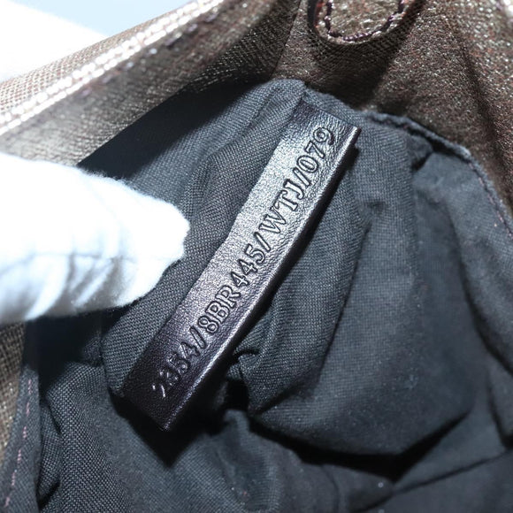 FENDI Shoulder Bag Leather Gold Auth ep10421