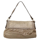 FENDI Shoulder Bag Leather Gold Auth ep10421-2