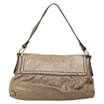 FENDI Shoulder Bag Leather Gold Auth ep10421 - 0