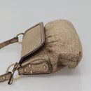 FENDI Shoulder Bag Leather Gold Auth ep10421-3